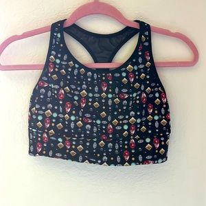 Black jewel design Victoria secret sports bra